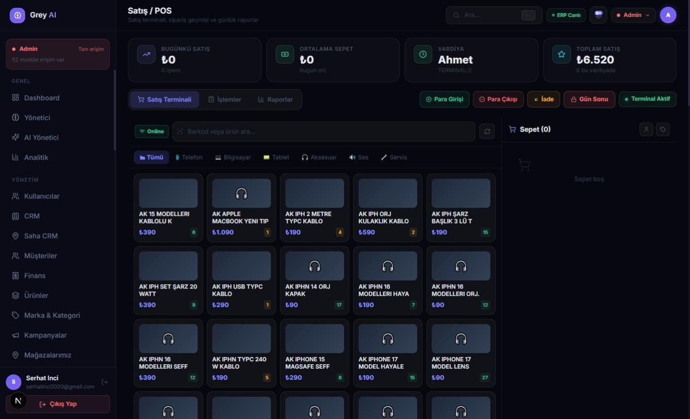 Grey AI ERP — /dashboard/pos (POS)